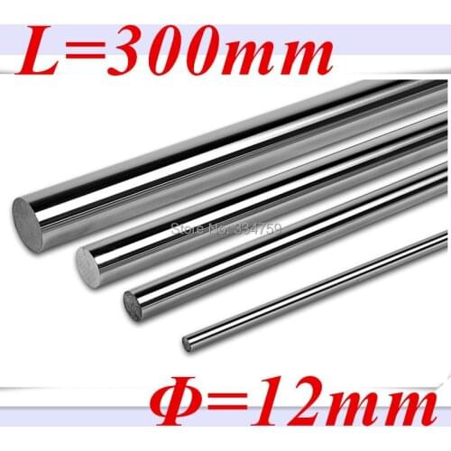 4pcs/lot 3D printer rod shaft 12mm linear shaft 300mm chrome plated linear motion guide rail round rod shaft for cnc parts