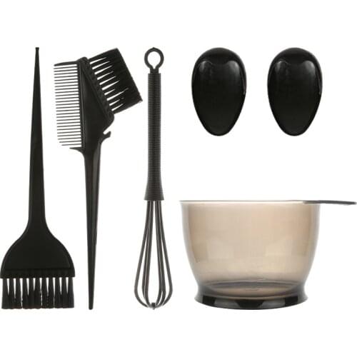 5PCS Hair Dye Color Brush Bowl Set with Ear Caps Dye Mixer Hair Tint Dying Coloring Applicator Hairdressing Styling Accessorie