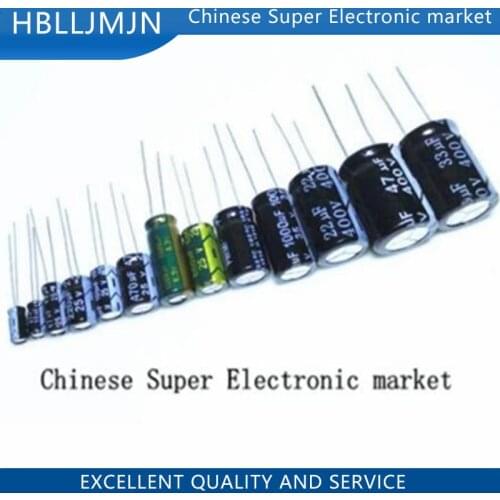 50PCS 50V10UF 5*7mm 0.1-470uf 10UF 50V 50V 10UF 25V 330UF 0.33UF 1UF 22UF 47UF 16V 330UF 1UF Aluminum Electrolytic Capacitor DIP