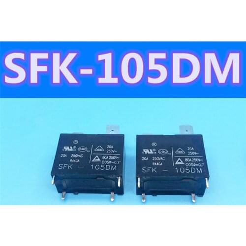 Free shipping: 10PCS SFK-105DM 5VDC SFK-106DM 6VDC SFK-112DM 12VDC SFK-124DM 24VDC 4PINS 20A Relay New original