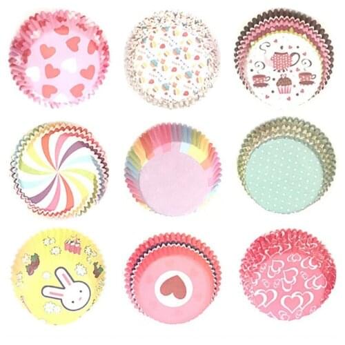 100Pcs cupcake Paper Cup Muffin Box Food Grade Color Printing Cake Decorating Tool Cake Paper Cup Kitchen Accessories Baking Cup
