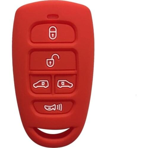 For Kia Carnival Mini Van For Hyundai Smart Remote Control Flip Key Car Case For Keychain Alarm Silica Gel Car Key Cover Case