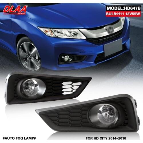 DLAA For CITY 2014 2015 2016 Front Fog Lights Car Styling Spot Light Fog Lamps With Switch - 1 Pair