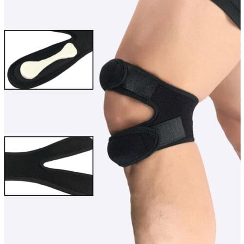 Double Patella Breathable Flexible Knee Brace Strap Support Pad Help Reduce Pain Pain Fitness Exercise Pressure