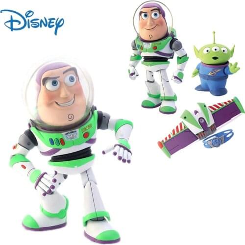 Disney Genuine Toy Story Buzz Lightyear Action Figure Joints Movable Alloy Dolls Anime Figures Collection Model Toys Kids Gifts