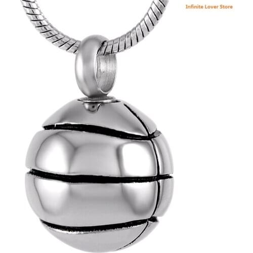 KLH8113-1 Cheap 20Pcs Wholesale Cremation Jewelry Basketball Urn Pendant Keepsake Memorial Necklace,Funeral Jewelry for Ashes