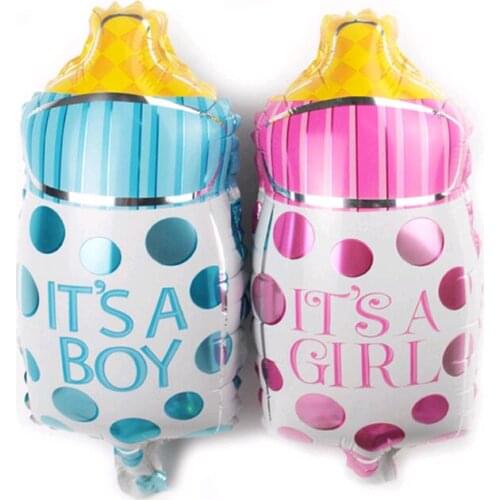 Mini Birthday Party Decorations kids Foil Balloons Baby bottle pink blue Party Supplies Wedding/Halloween/Christmas