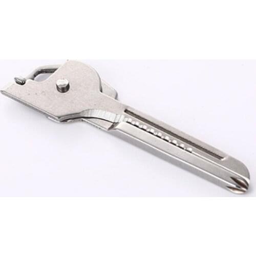 6-in-1 Multifunctional Swiss Knife Stainless Steel Foldable Pocket Knife Key Outdoor Self-defense Knife Folding Fruit Knife