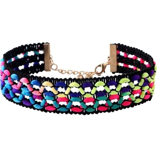 Fashion retro jewelry crochet embroidery handmade choker necklace