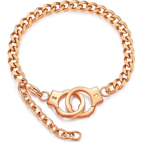 Fashion Titanium Steel Handcuff Bracelet Stainless Steel Couple Bracelet