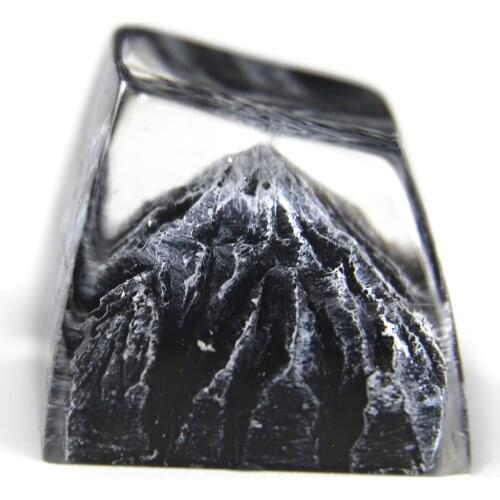 Novelty Artisan Keycap Resin Snow Mountain Shine Through SA Profile Keycaps For Cherry MX Mechanical Gaming Keyboard
