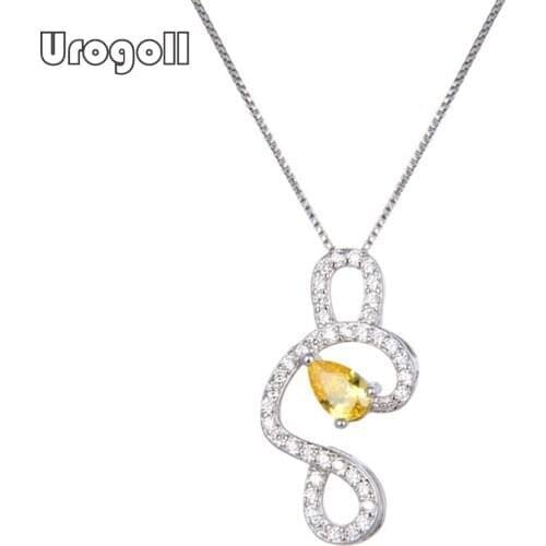 Genuine 925 Sterling Silver Pendant Necklaces For Women Engagement Wedding Anniversary Silver 925 Necklace Fine Jewelry Gifts