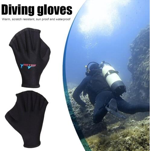 1pair DIVE SAIL Swimming Gloves Diving Hand Flippers Training Finger Webbed Glove glove dive equipment swim accesories Men Women