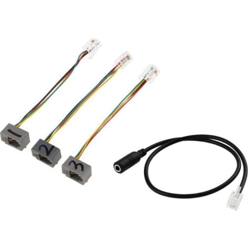 RJ9 4P4C Male Plug to 3.5mm Female Jack Headset Audio Phone Converter Adapter Extension Cable Wire Cord for Avaya