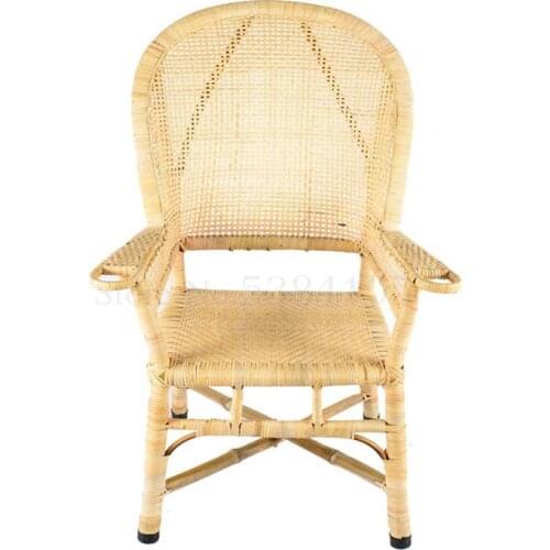Wicker Chair Dining Chair Circle Chair Retro Old High Chair Computer Chair Leisure Special Outdoor Balcony Adult Bamboo