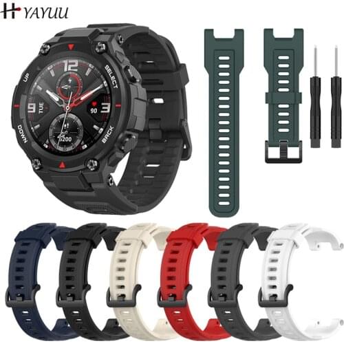 YAYUU Silicone Strap for Amazfit T-REX Replaceable Watch Band for Xiaomi Huami Amazfit T-Rex Bracelet Correa