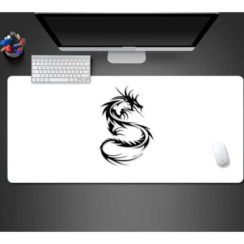 Unique White Dragon Game Mousepad Print Creative Abstract Game Mouse Pad Best-selling Rubber Large Lock Notebook Mouse Pads