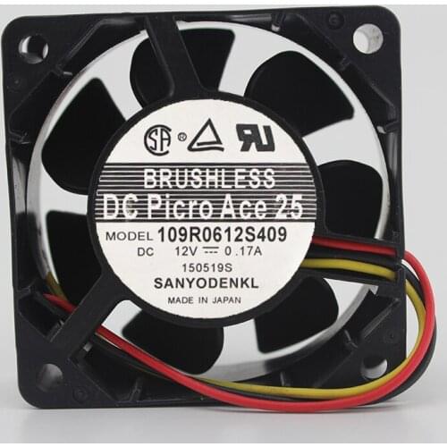 60mm 12V 0.17A 109R0612S409 6CM 6cm Chassis Cooling Fan