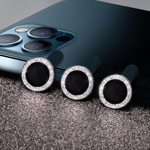 Bling Glitter Camera Protector for iPhone 11 12 Pro Max Camera Len Protect Ring Cover for iPhone 12 Pro 12 Mini Screen Protector