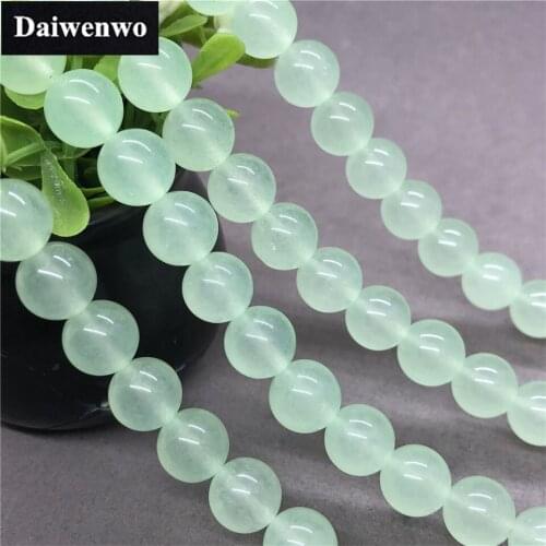 Green Jade Agate Beads 4-12mm Round Natural Loose Stone Bead Diy for Bracelet