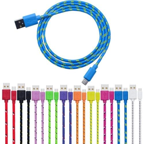 2A Micro USB Data Charger Cable 1M Braided Aluminum Micro USB Data&Sync Faster Charger Cable For Android Phone USB cable