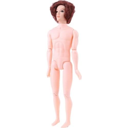 30cm 12 Moveable Jointed Nude Naked Dolls Doll Body Brown Hair for Ken Boy Male