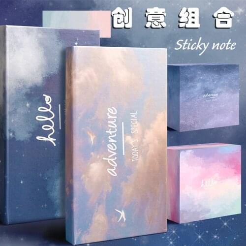 480Pcs / Set Of Notepad Sticker Scrapbook DIY Stationery Has Strong Stickiness And High Color Value Memo Pad Sticky Notes