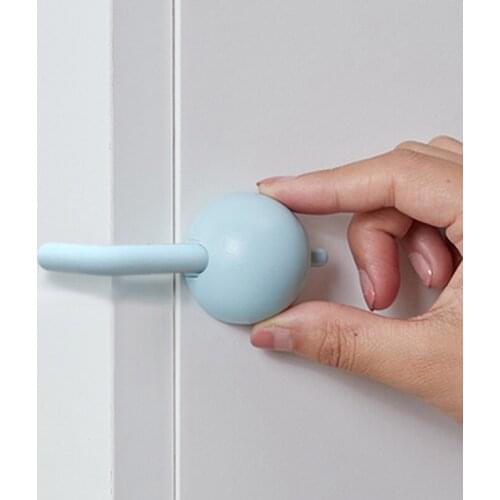 Baby Anti Opening Safety Lock Children Anti Pinch Hand Cabinet Lock Baby Sliding Door Protection Pure Color Drawer Lock