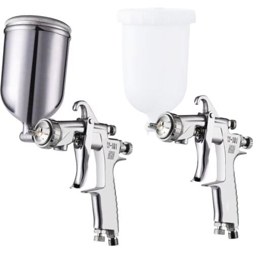 400CC Spray Gun Cup Stainless Steel Plastic On Pot 1/4 inch Connector Paint Storage Air Paint Spray Gun Airbrush Box