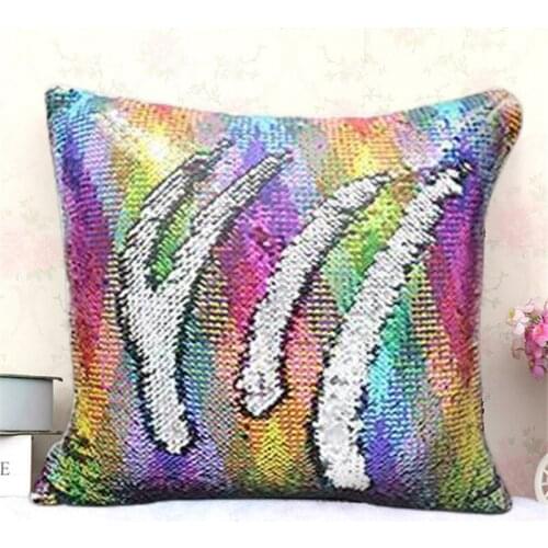 Bling Bling Sequin Magical Throw Pillowcase 40X40cm Color Changing Reversible Cushion Cover For Living room decoration
