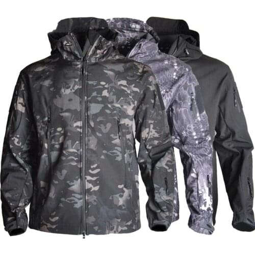TAD Softshell Fleece Jacket Tactical Army Coat Waterproof Jackets Camouflage Hunting Men Clothes Hiking Camping Windbreaker