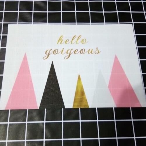 Geomatric Figure Non-Slip Insulation Placemat Coaster For Table Mats Cotton Linen Pads Dining Room Decoration