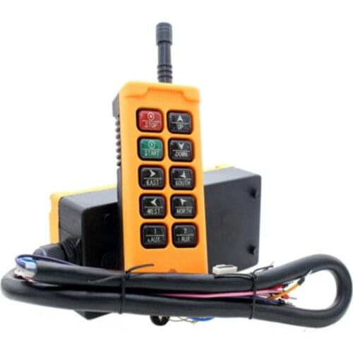 HS-10 Industrial wireless Crane Radio Remote Control System 1 Transmitter 10 Channels 1 Speed Control Hoist OBOHOS Remote Switch