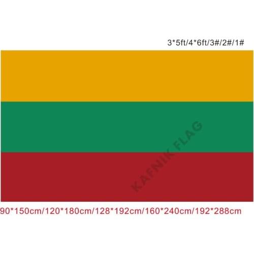 KAFNIK,free shipping 90x150cm/128*192cm/160*240cm/192*288cm big flags Lithuania National Flag for Indoor Outdoor Decorative