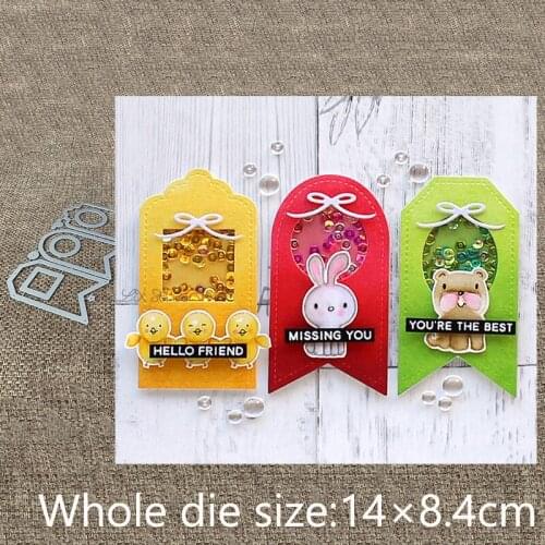 XLDesign Craft Metal Cutting Dies stencil mold 3pcs tags labels decoration scrapbook Album Paper Card Craft Embossing die cuts