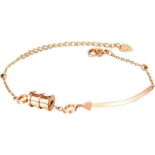 Stainless Steel Minimalist Fashion Delicate Rose Gold Women Bracelet Bangle Jewelry Gift For Him