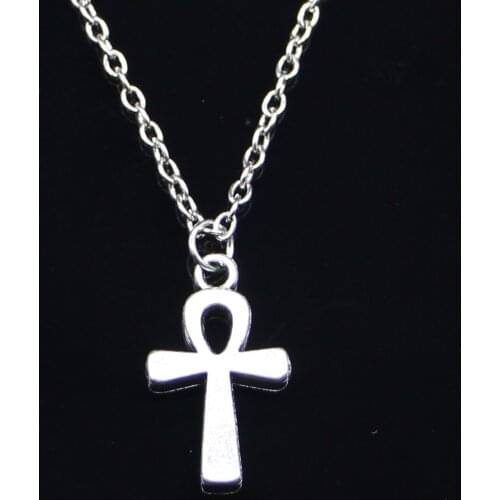 New Fashion Necklace 22x13mm egyptian ankh life symbol cross Pendants Short Long Women Men Colar Gift Jewelry Choker