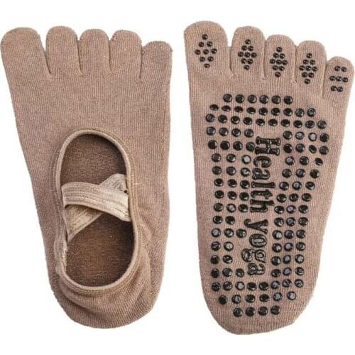 New 100% Cotton Womens Halter Stealth Boat Socks Yoga Toe Socks Anti-slip Tape Professional Pilates Socks Funny Socks