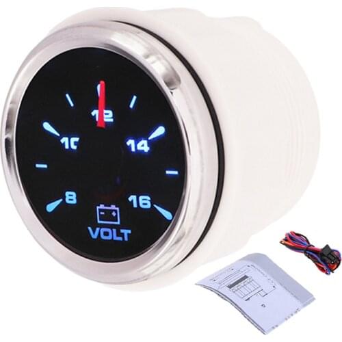 New Mini Motorcycle Voltmeter 12 V 24 V Meter Volt Meters for Auto Boat Motorcycle Yacht RV 8-Color Back light