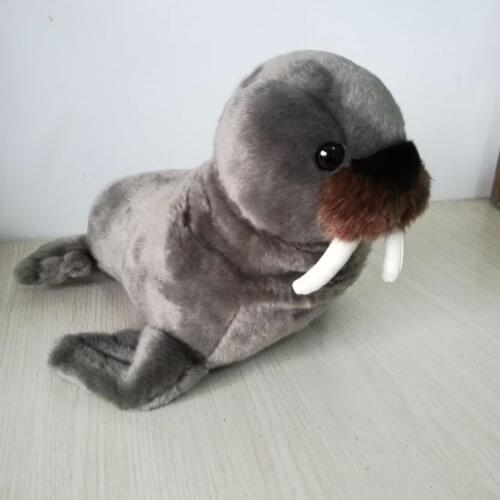 About 32cm dark gray walrus plush toy,soft doll birthday gift h2000