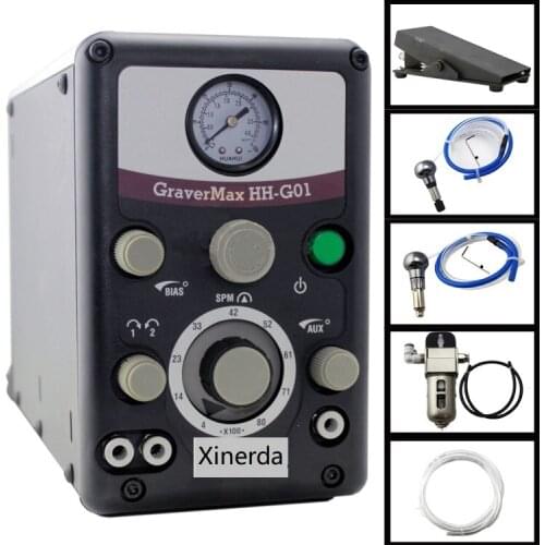 Pneumatic Engraver HH-G01 Double Ended Impact Graver Jewelry Engraver Graver Max Engraving Machine with handpieces Hammer