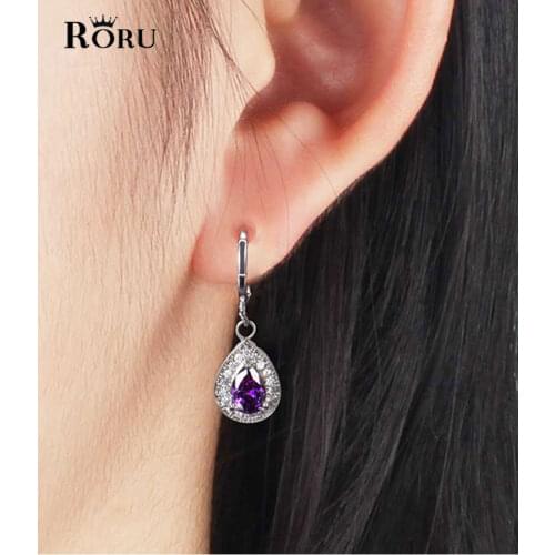 Luxury Earrings with Stones and Crystals Gift for Woman Austrian Zircon Bright Jewelry Glowing Pendants Earring
