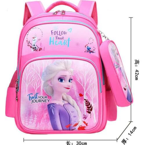 Disney Spiderman Schoolbag Cute Frozen School Backpack Girls Boys Waterproof Bagpack Primary School Book Bags