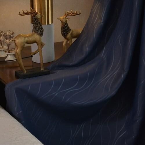 Full Window Blackout Curtain Shading Fabric Finished Living Room Bedroom Insulation Soundproof Curtains