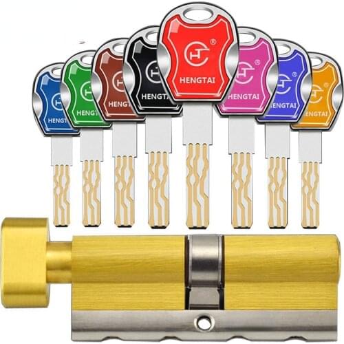 Universal EU standard cylinder lock Cylinder lock for indoor Outdoor door lock Key lock Cylinder door lock 10 colorful keys