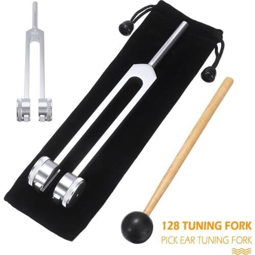 Medical Tuning Fork Chakra Hammer Ball Diagnostic 128HZ Frequency Tuning Fork Health Care Tool for Testing Patient Hearing
