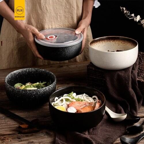Japanese Instant Noodle Bowl Restaurant Kitchen Ceramic Bowl Student Lunch Fruit Salad Fresh Bowl Ceramic Bowl