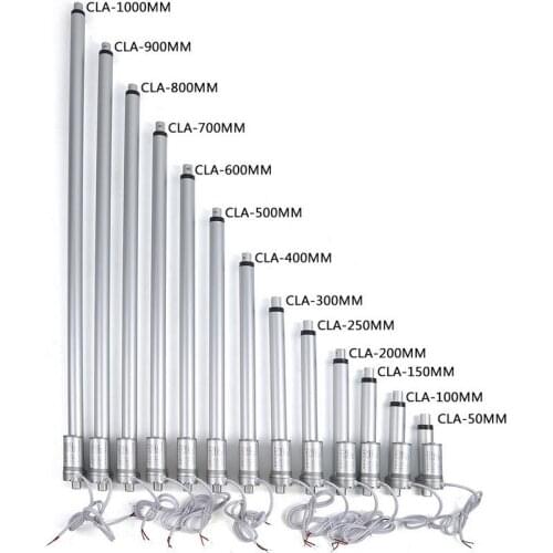12V Linear Actuator 50mm 100mm 150mm 200mm Stroke Linear Drive Electric Motor Linear Motor Controller 100/200/300/500/700/1000N