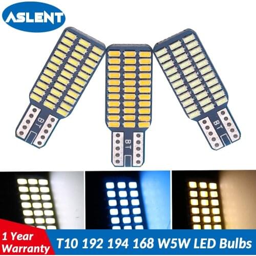 ASLENT 2PCS T10 192 194 168 W5W LED Bulbs 33 SMD 3014 Car Tail Lights Dome Clearance Lamp White ice blue 12V Canbus Error Free