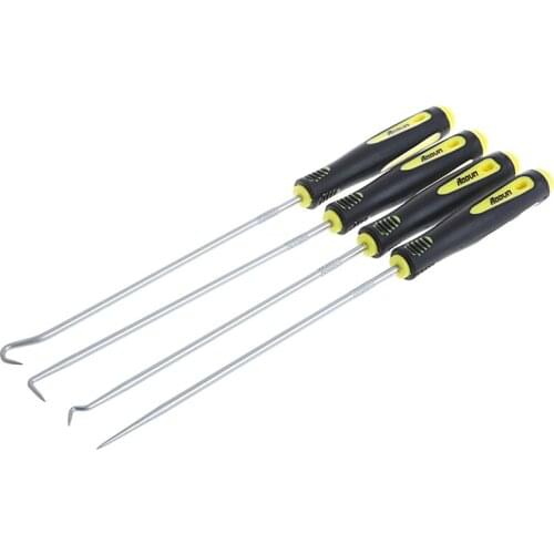 4Pcs Full Hook Angle Hook 240mm Chrome Alloy Steel Removal O-Ring Seal Tools